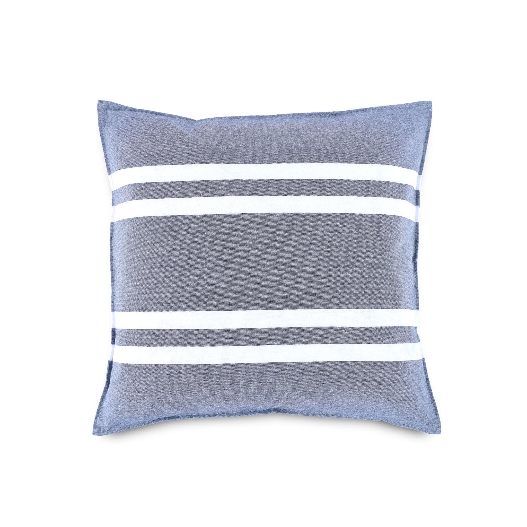 Southern Tide Sailor Stripe 100% Cotton Square Navy Decorative Pillow