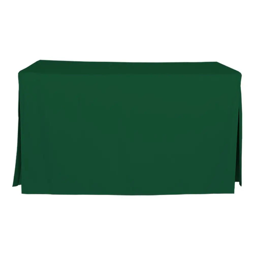 A pine color table cover draped over a rectangular table, shown against a plain white background.