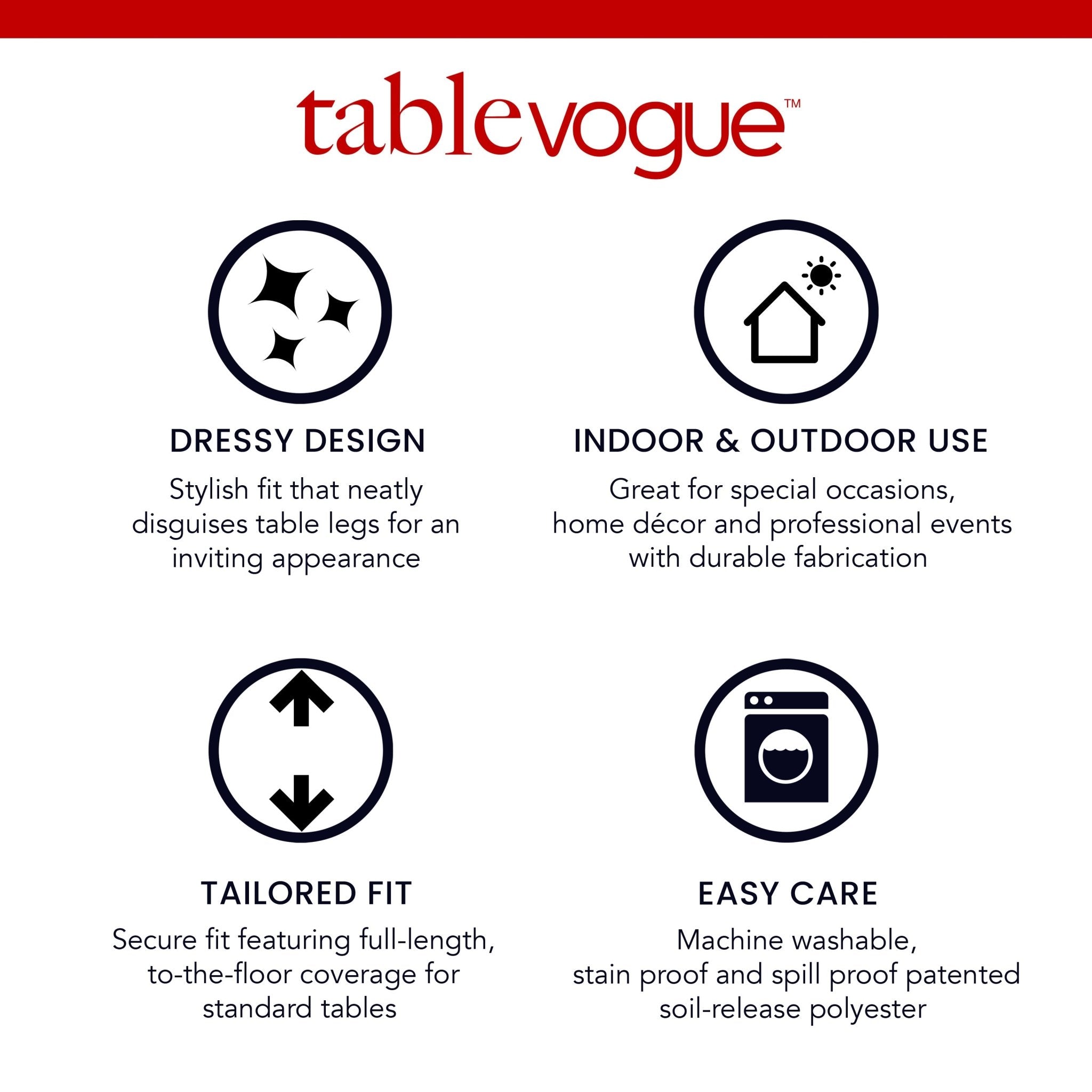 Tablevogue 60 Inch Round Table Cover