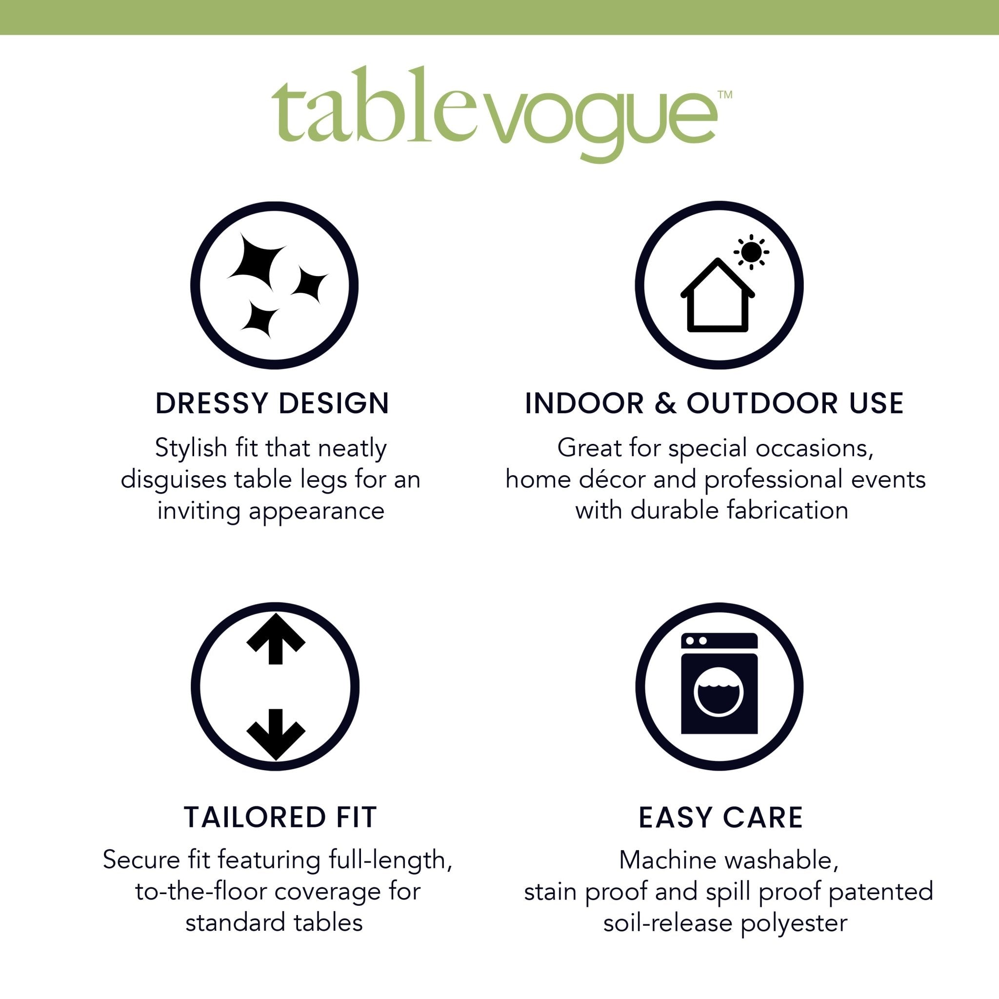 Tablevogue 60 Inch Round Table Cover
