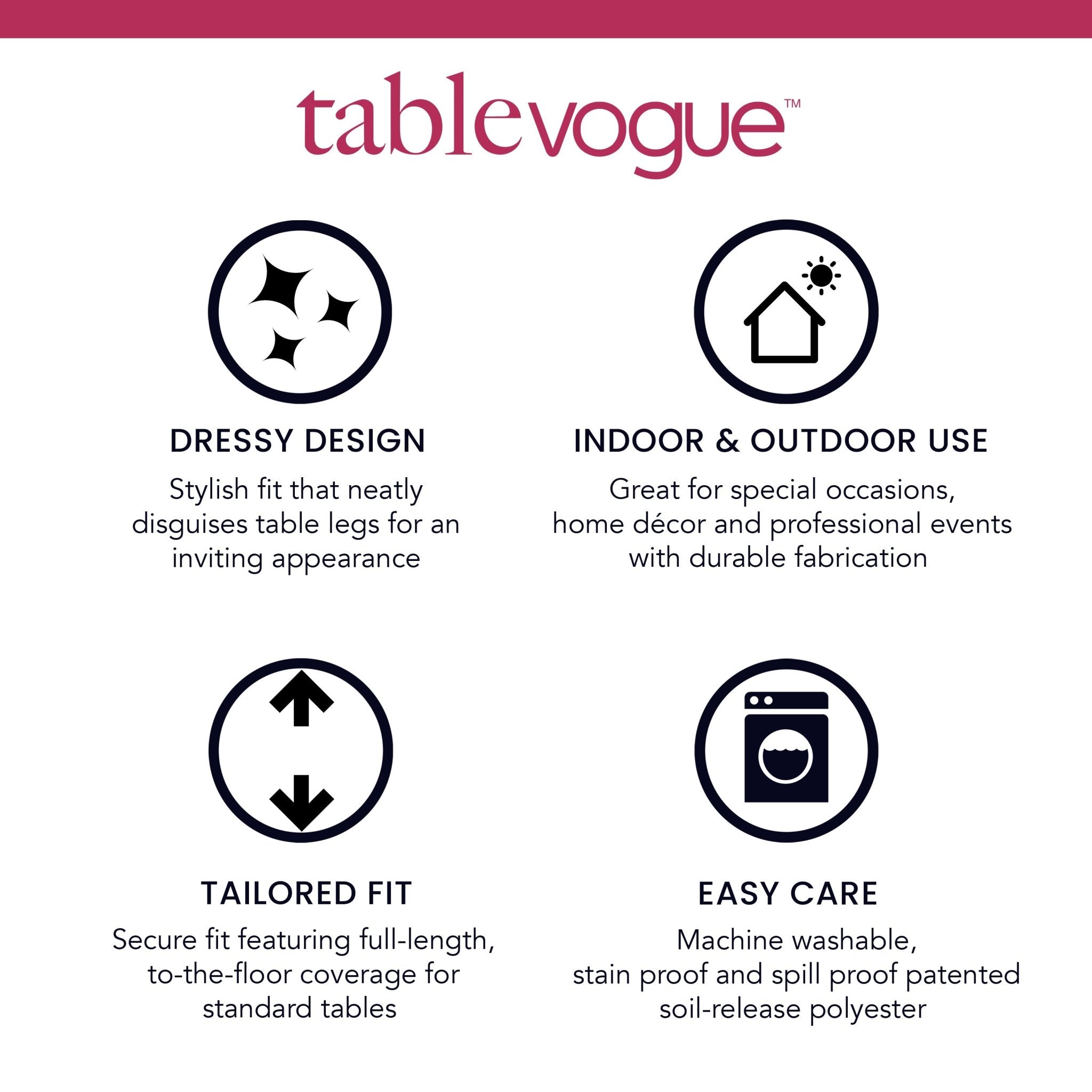 Tablevogue 60 Inch Round Table Cover