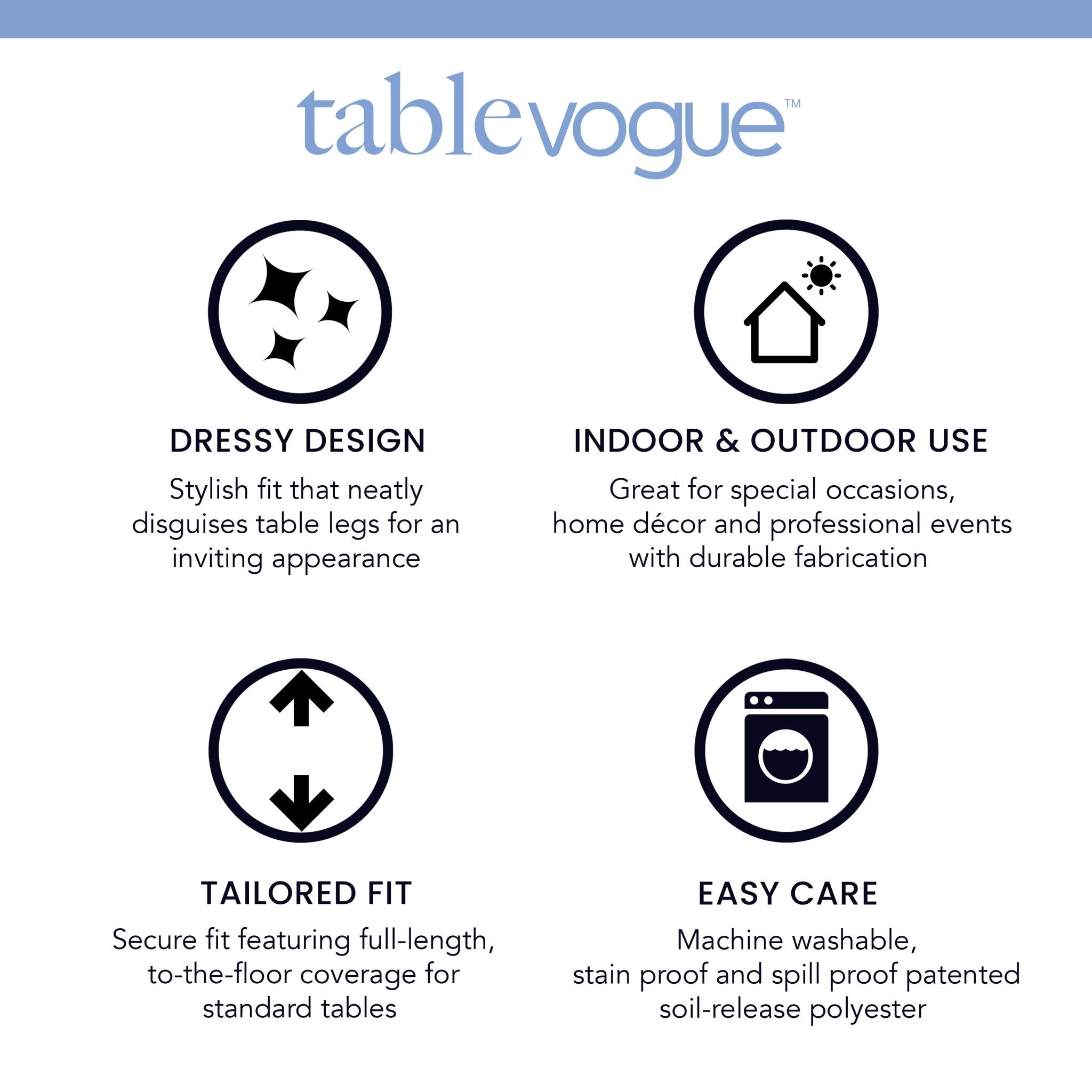 Tablevogue 60 Inch Round Table Cover