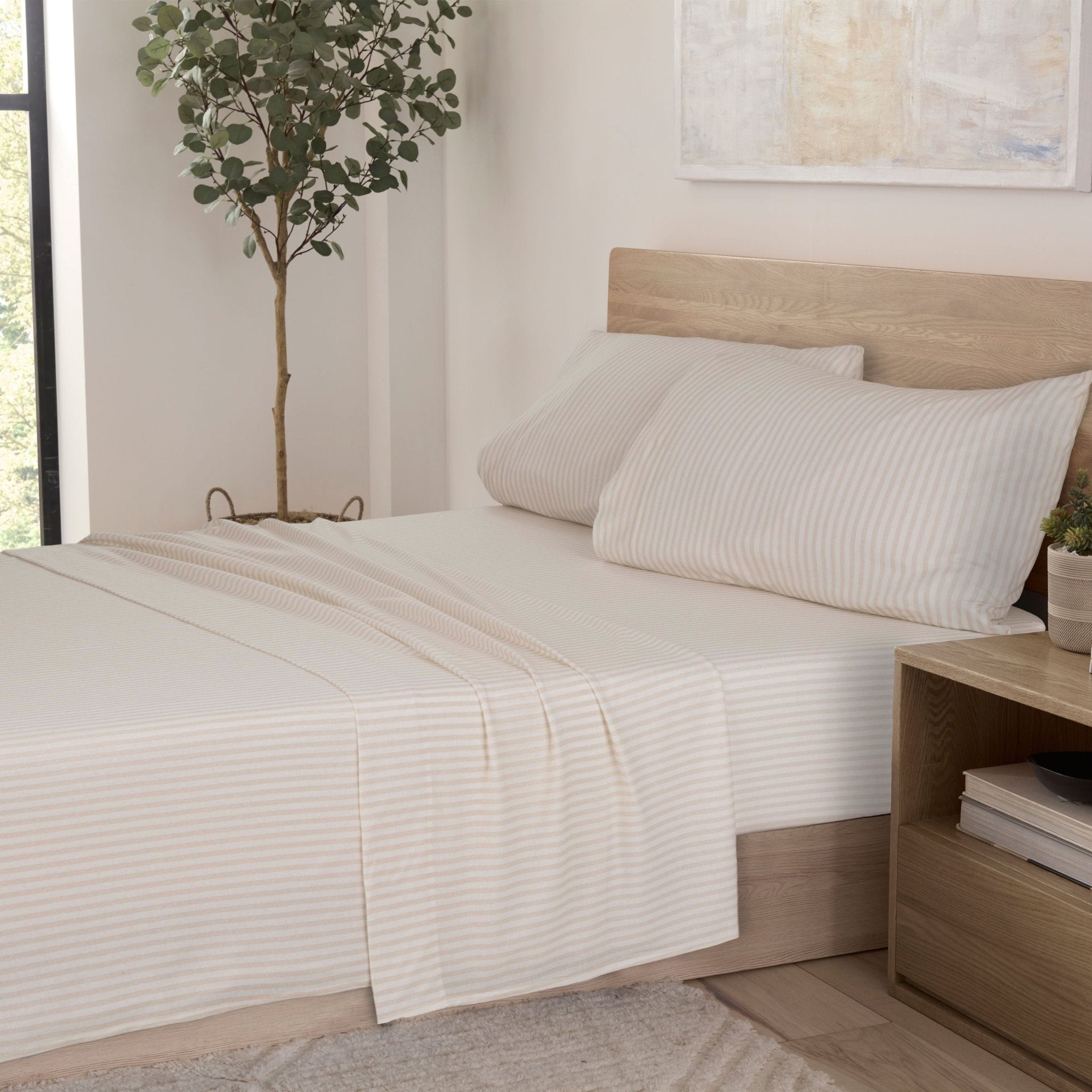 Vellux Aster Heathered Soft Taupe Sheet Set
