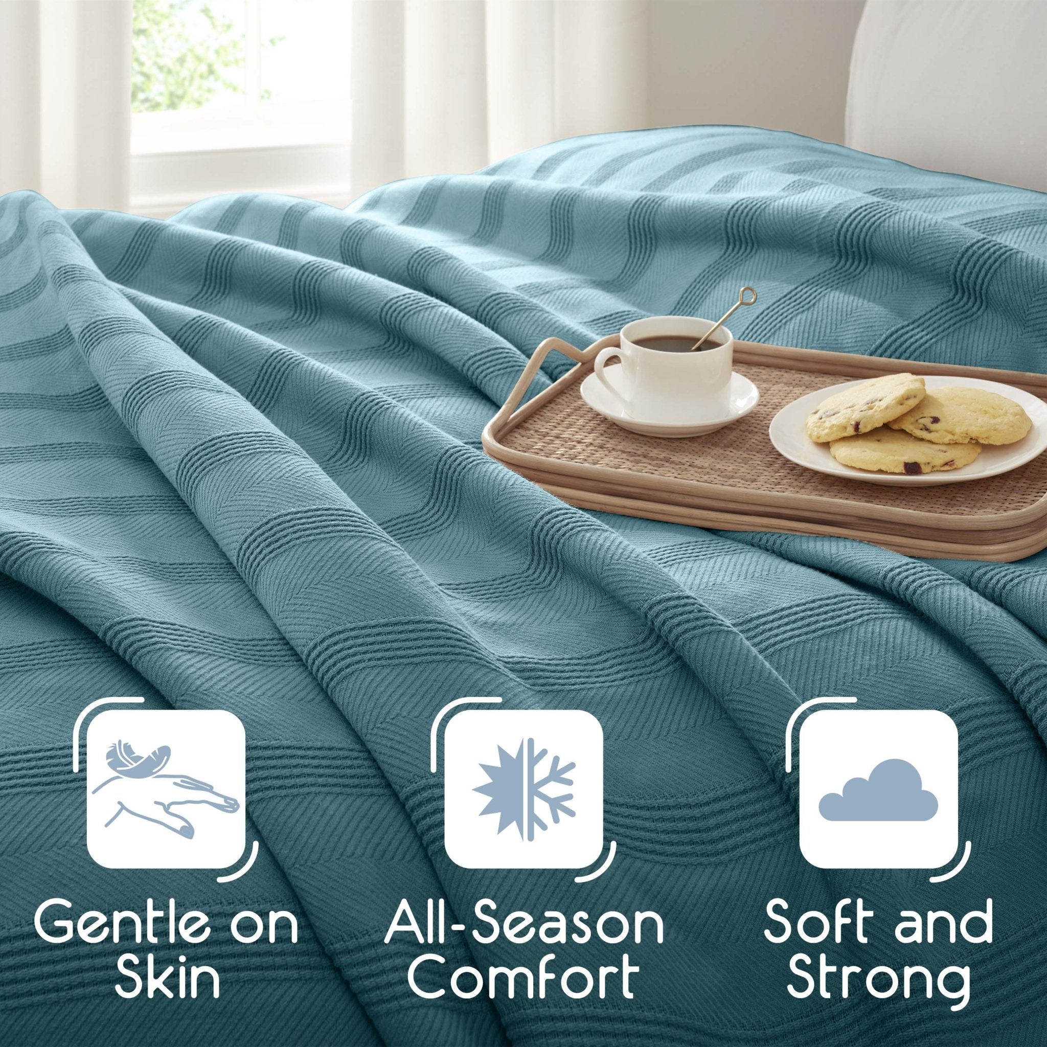 Vellux Cotton 100% Cotton All-Season Blanket