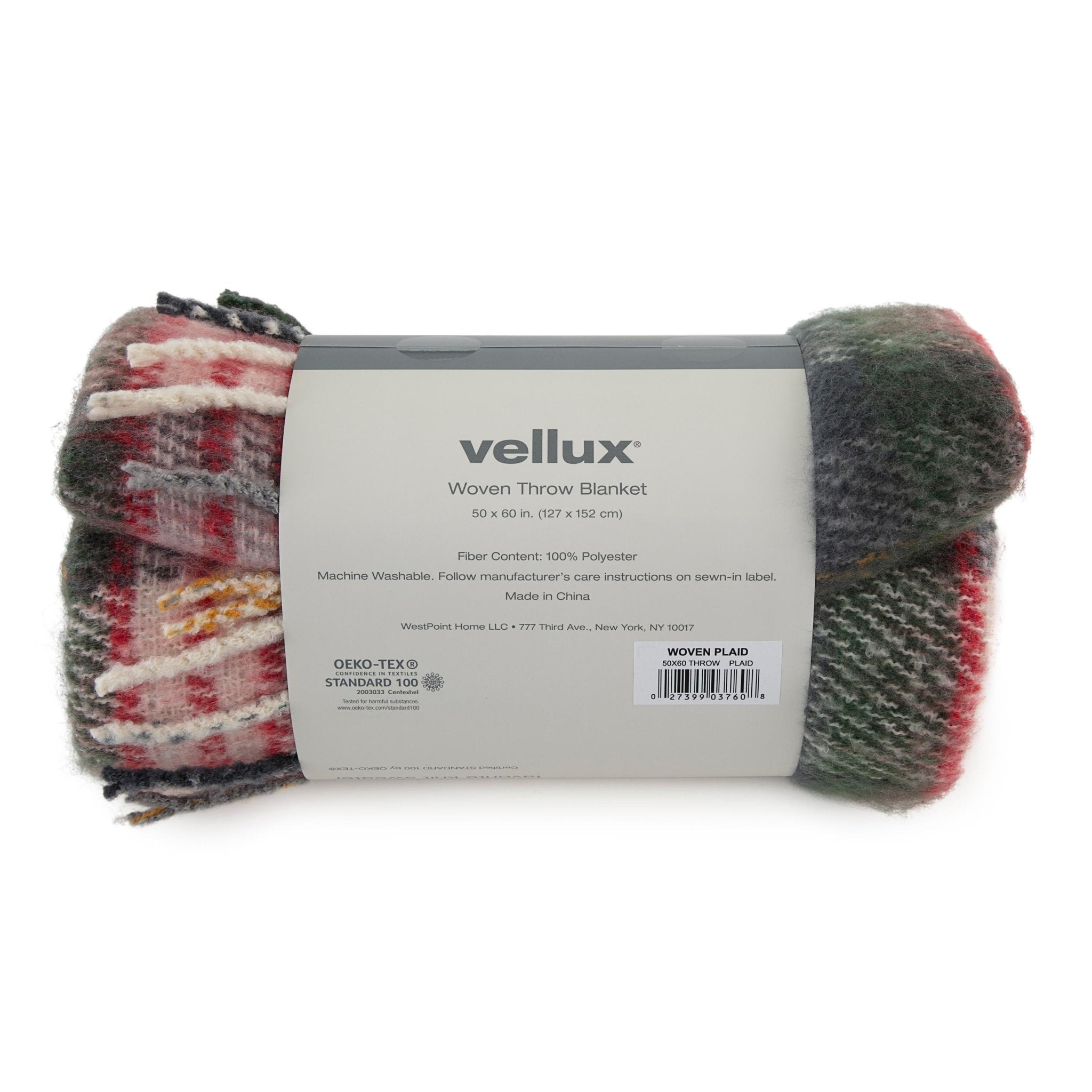 Vellux Mohair Plaid Throw