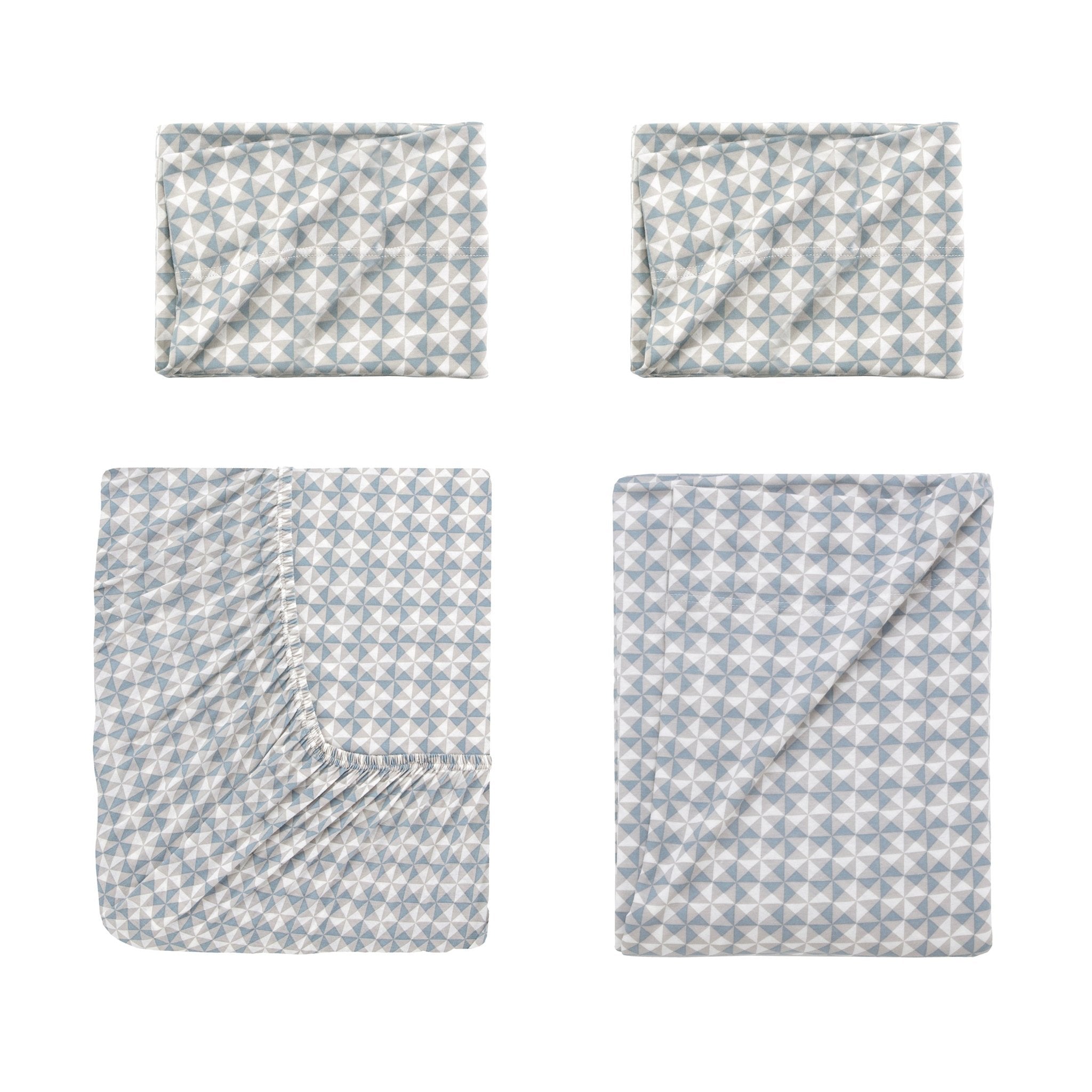 Vellux Noma Heathered Soft Blue Sheet Set