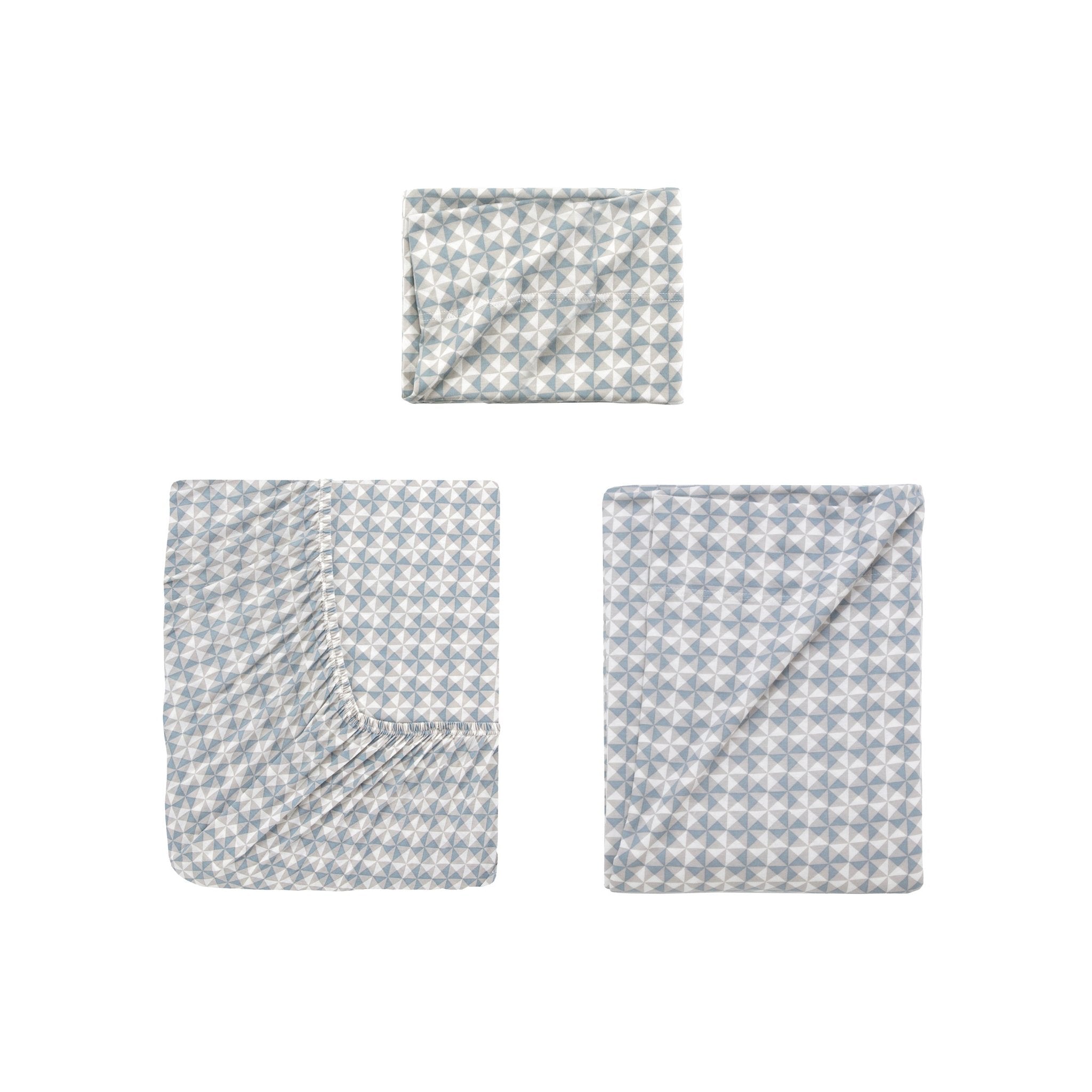 Vellux Noma Heathered Soft Blue Sheet Set