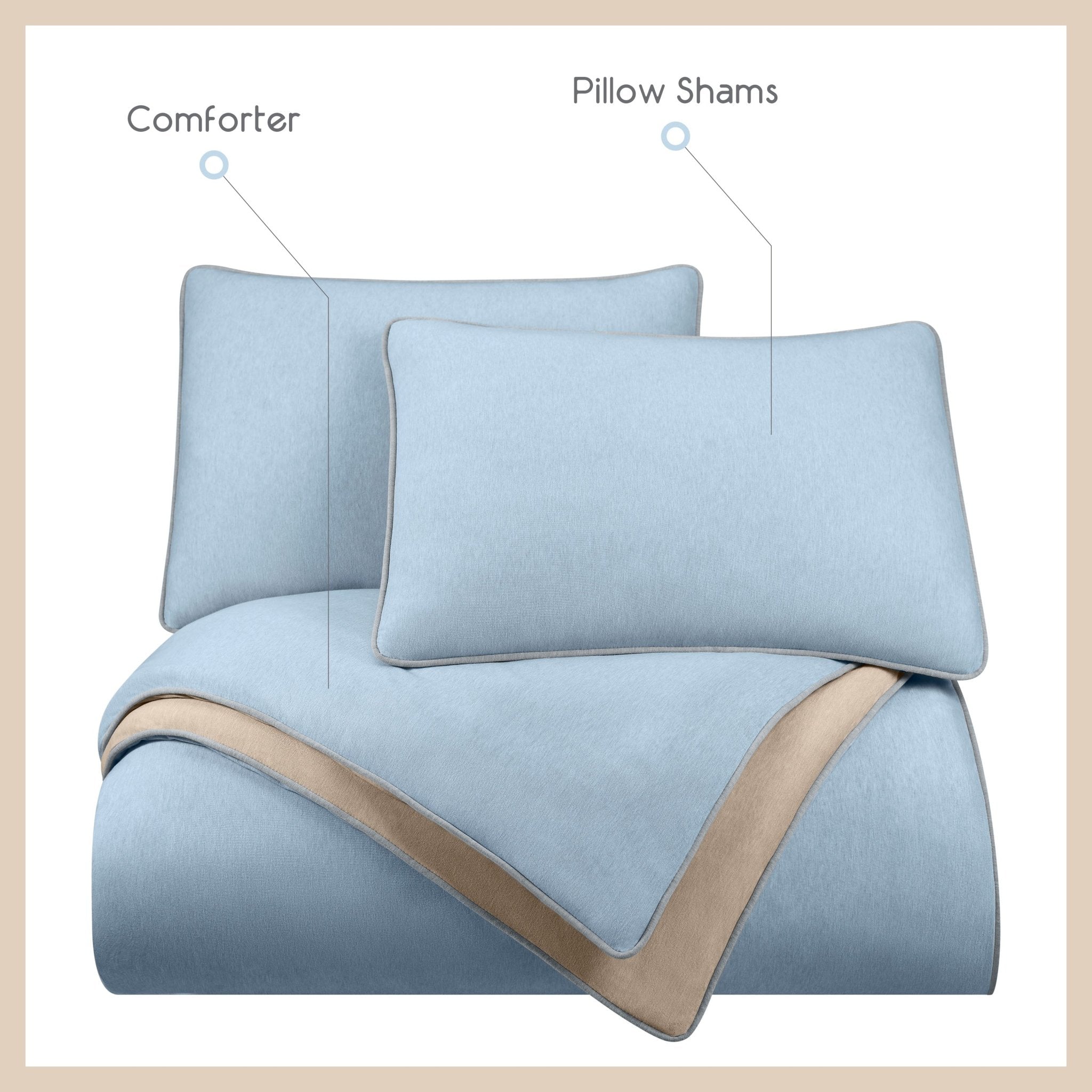 Vellux Snuggle Heathered Jersey Comforter Set