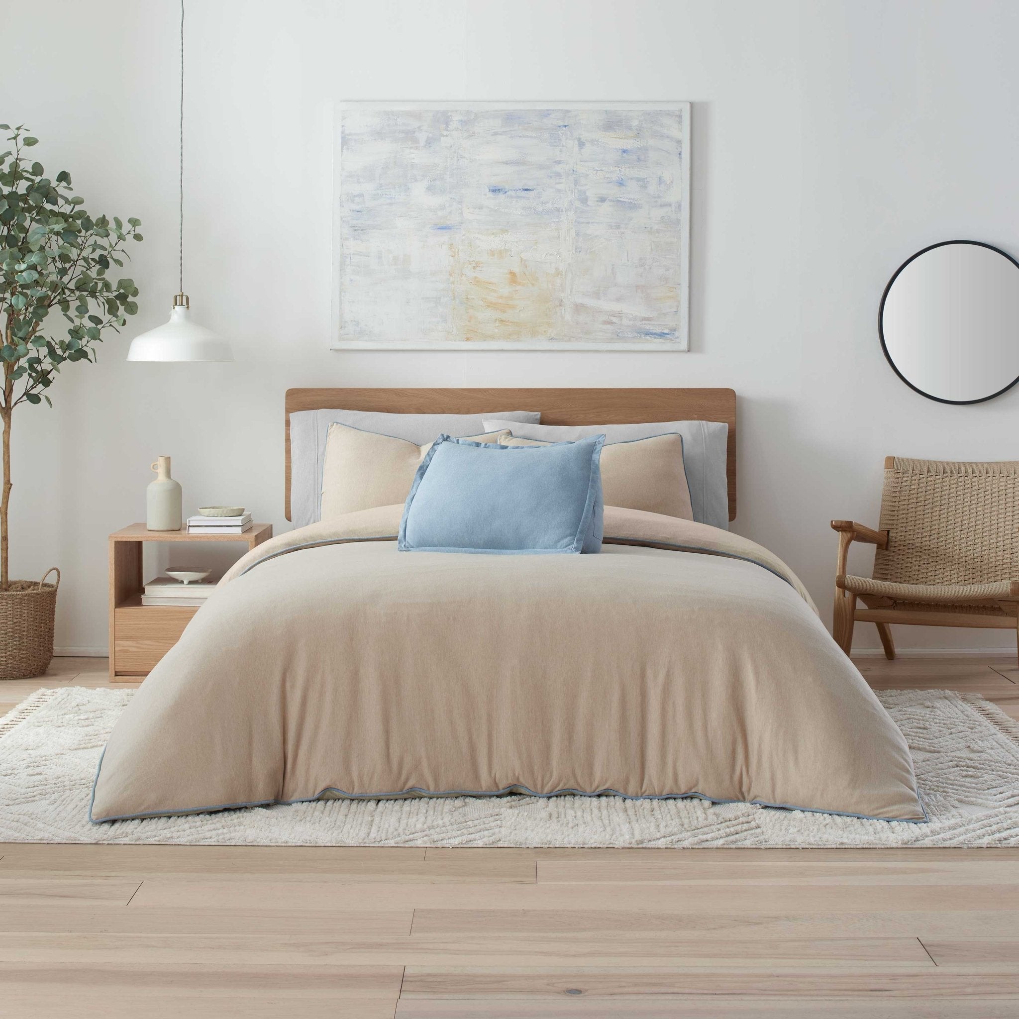 Vellux Snuggle Heathered Jersey Comforter Set