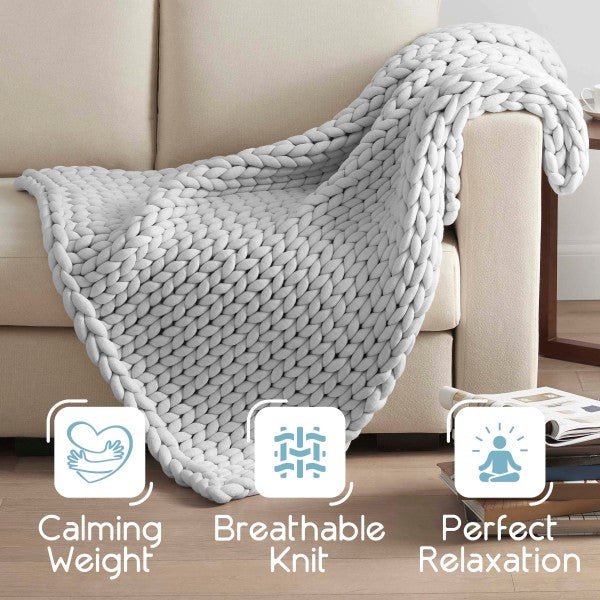 Vellux Weighted Chunky knit Blanket