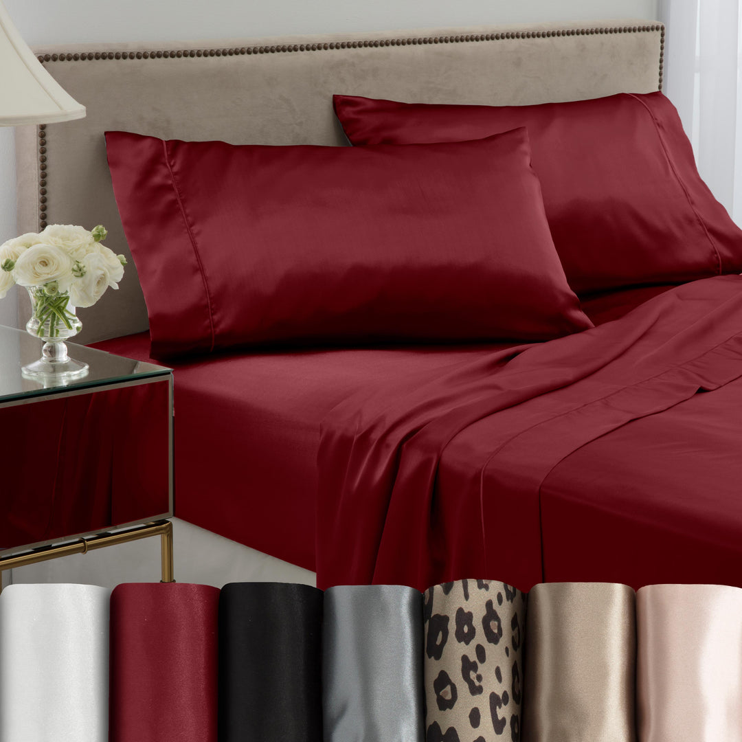 Seduction Satin Queen Silver Sheet Set, image size:1080x1080