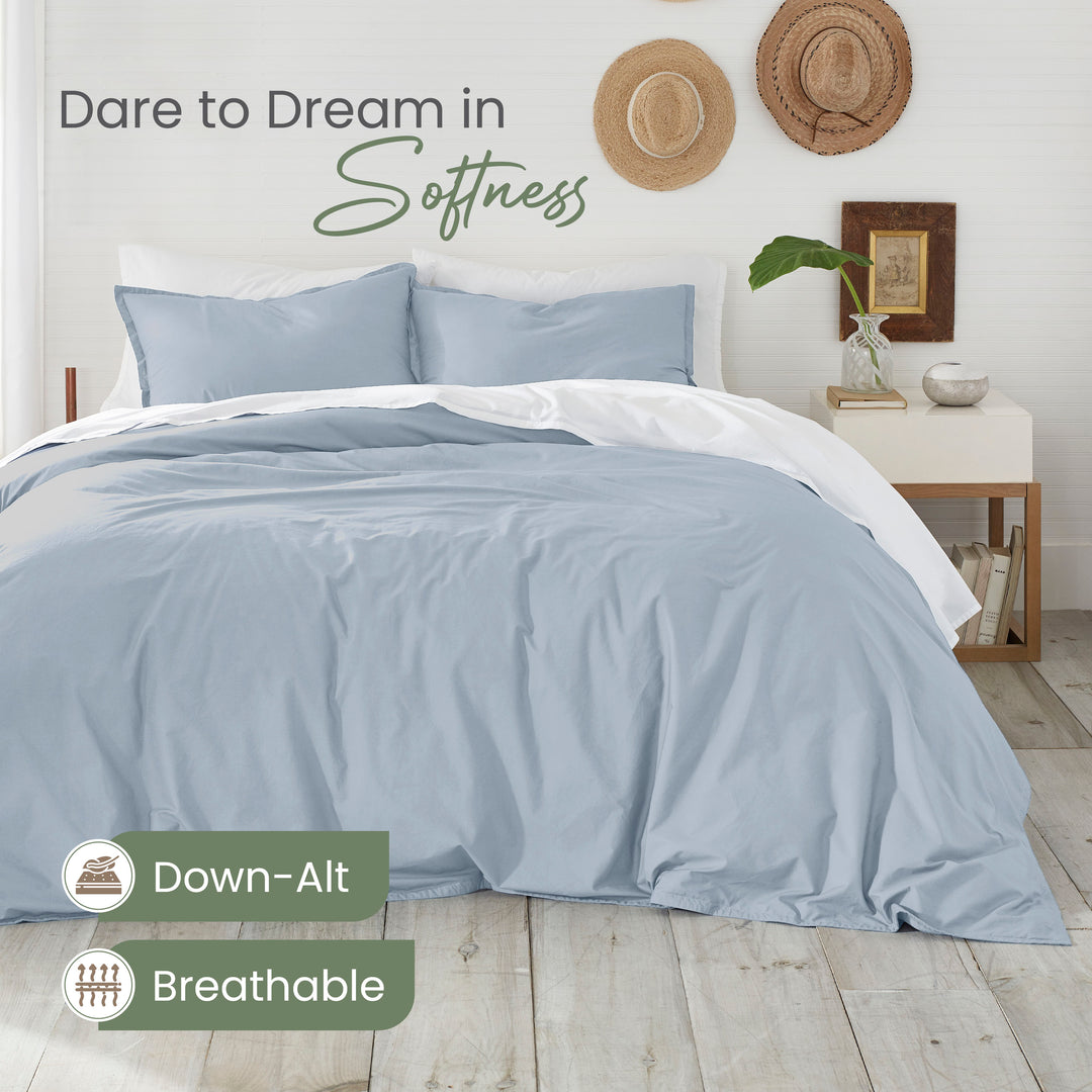 Comfort Wash Cotton Comforter Set by Martex EcoPure – WestPoint Home