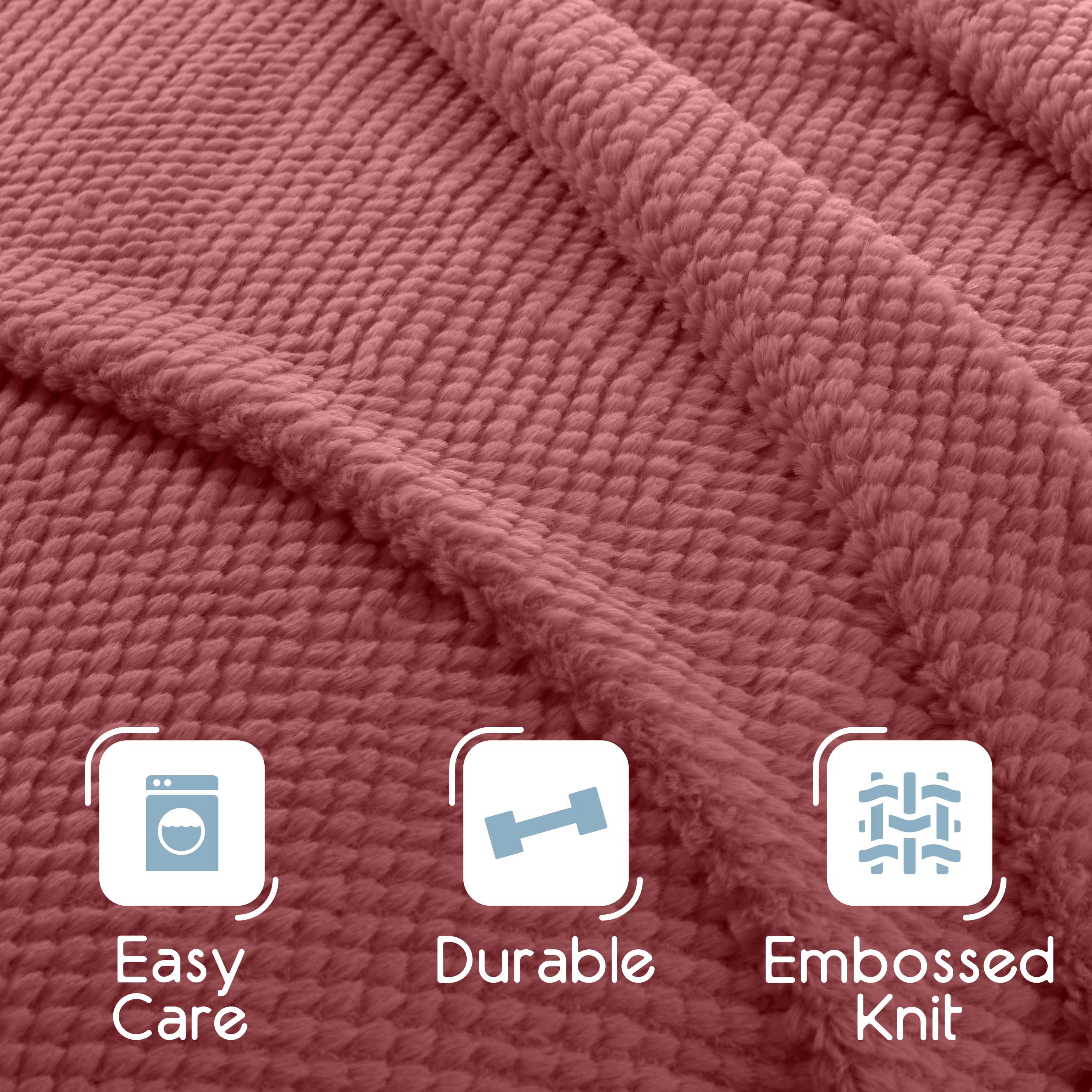 Vellux Plush Texture Embossed Knit Blanket