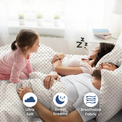Parent sleeping on a foualrd bedding