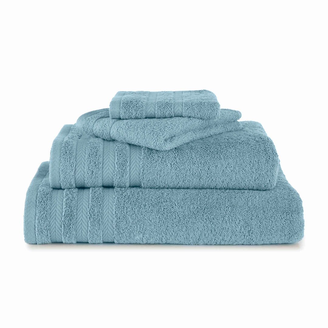 WestPoint Home Light Turquoise Cotton Quick Dry Bath Towel (Martex