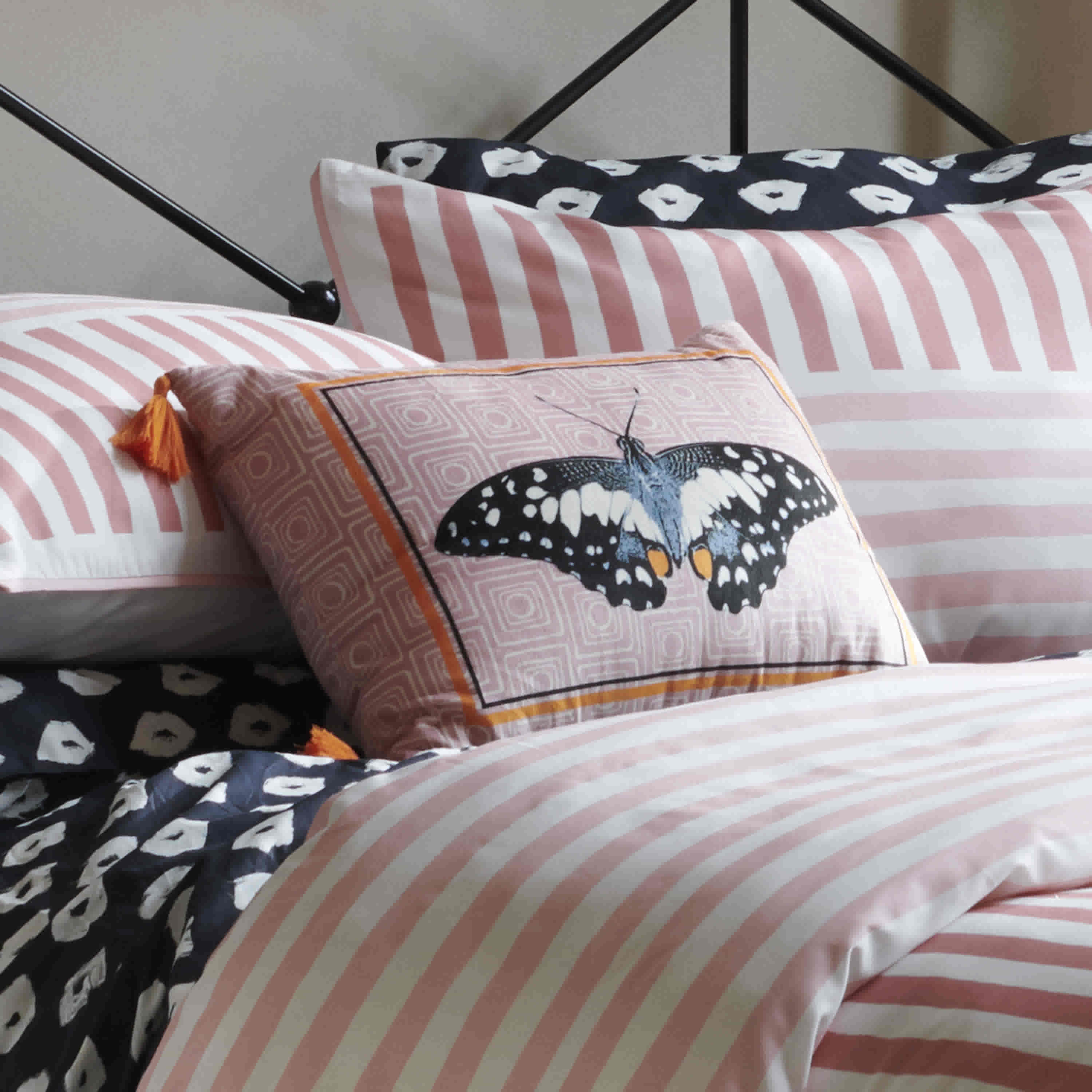 Butterfly Breakfast Pink Decorative Pillow from Novogratz by Utica