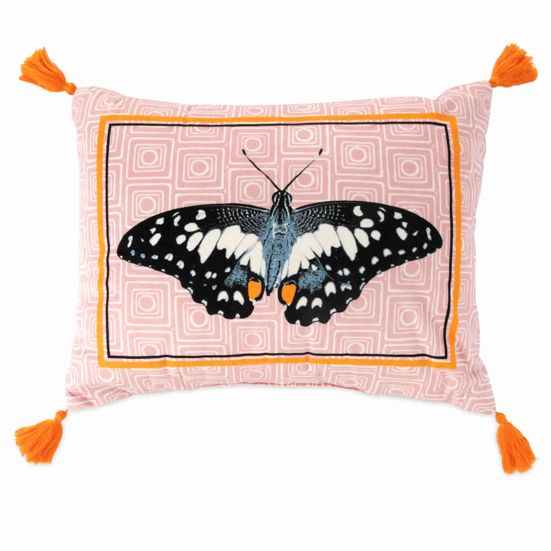 Butterfly Breakfast Pink Decorative Pillow from Novogratz by Utica WestPoint Home