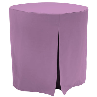 Round table cover in lavender with a slit design, suitable for a 30-inch table.