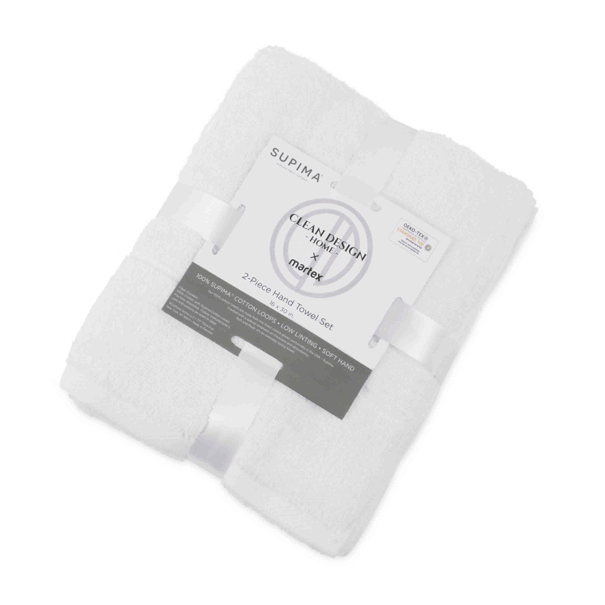 Clean Design Home 100% Cotton 600 GSM 2-Piece Hand Towel Set