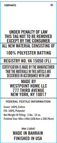 Text label on a product packaging with legal and manufacturing information.