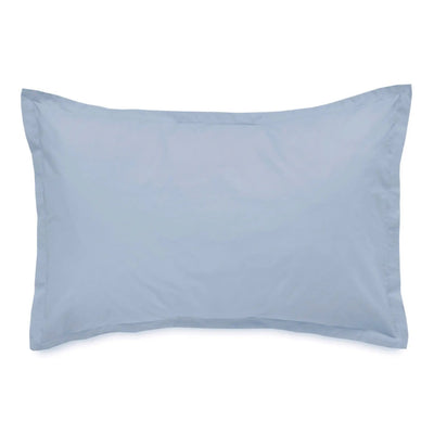 A light blue pillow sham shown flat against a solid white background.