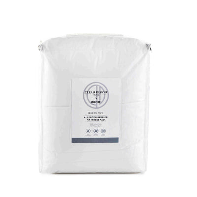 Clean Design Home Allergen-Barrier 300 Thread Count 100% Cotton Mattress Pad