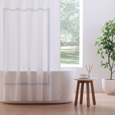 Clean Design Home Allergen Barrier Savoy 100% Cotton 300 Thread Count Shower Curtain