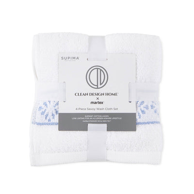 Clean Design Home Anti-Allergen Savoy 100% Supima Cotton 600 GSM Towel Set