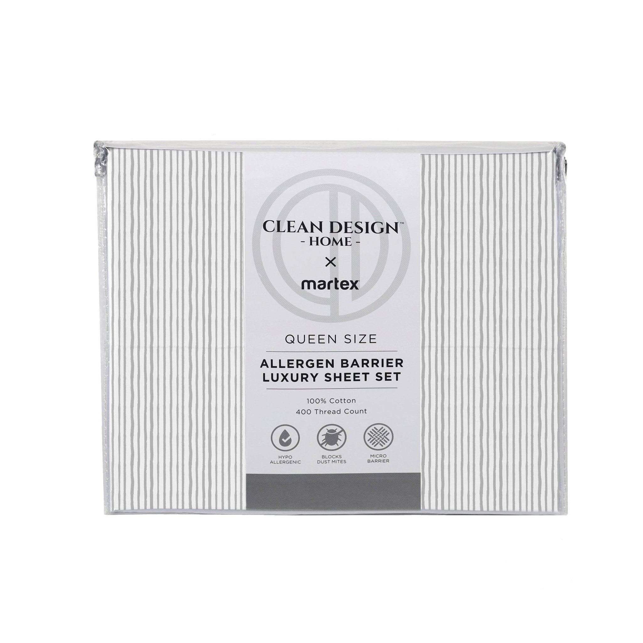 Clean Design Home Birch 300 Thread Count Super Soft Percale Printed Sheet Set