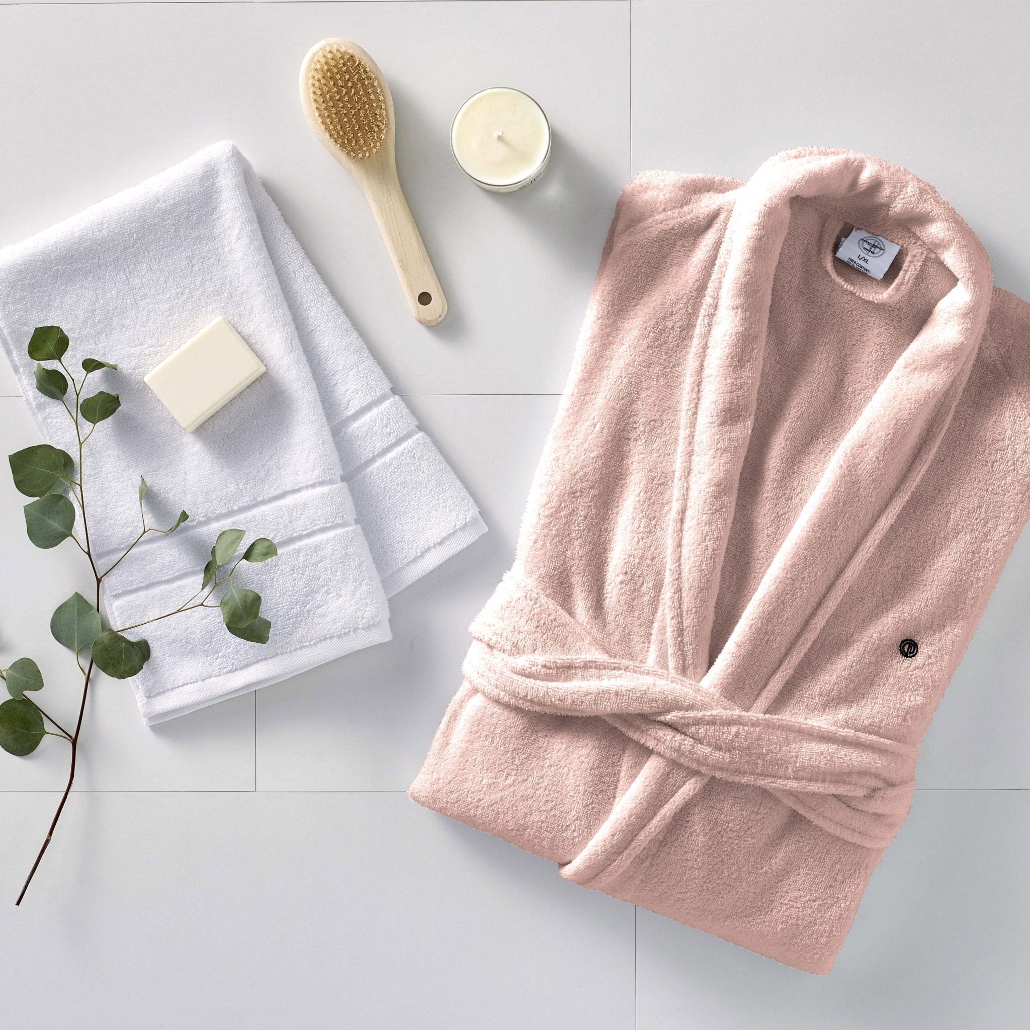 Clean Design Home Low Lint Terry Super Soft 100% Cotton Bath Robe