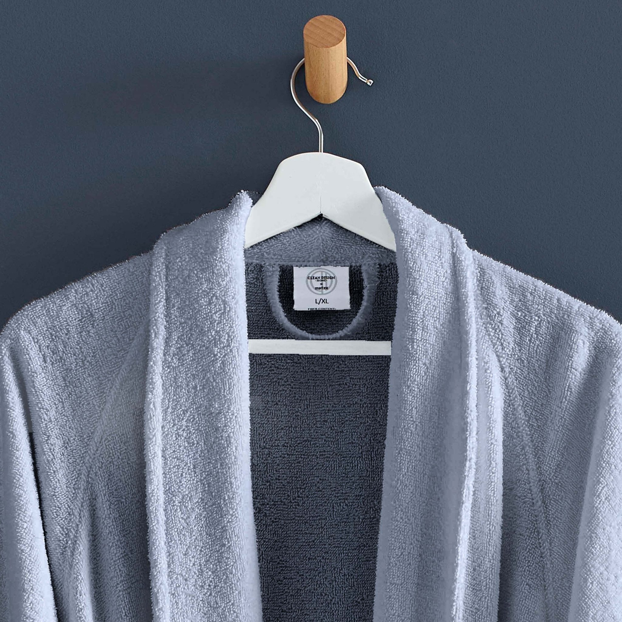 Clean Design Home Low Lint Terry Super Soft 100% Cotton Bath Robe