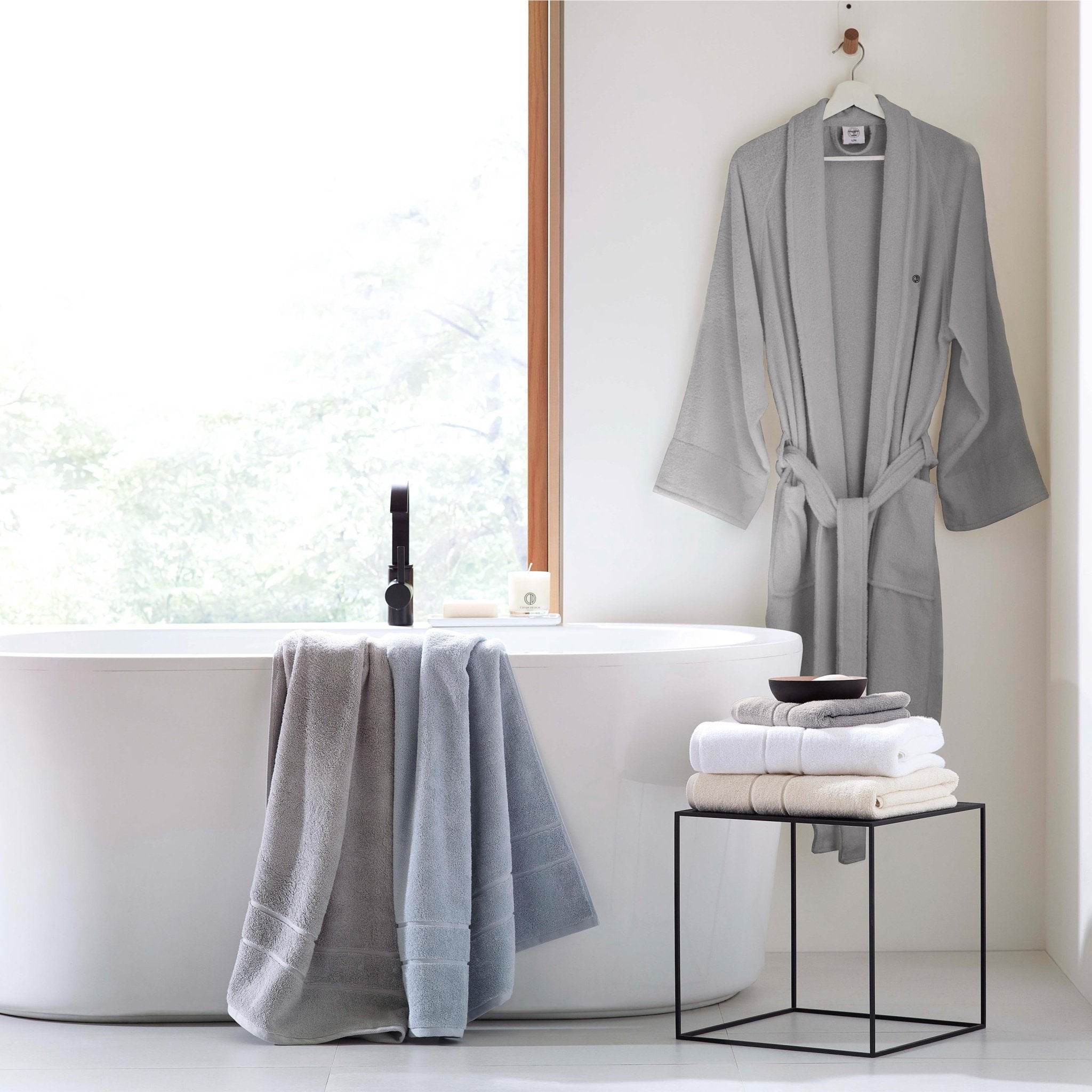 Clean Design Home Low Lint Terry Super Soft 100% Cotton Bath Robe