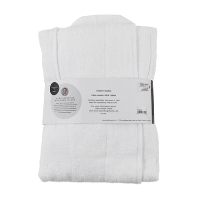 Clean Design Home Low Lint Terry Super Soft 100% Cotton Bath Robe