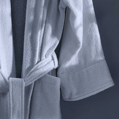 Blue bathrobe on a dark background