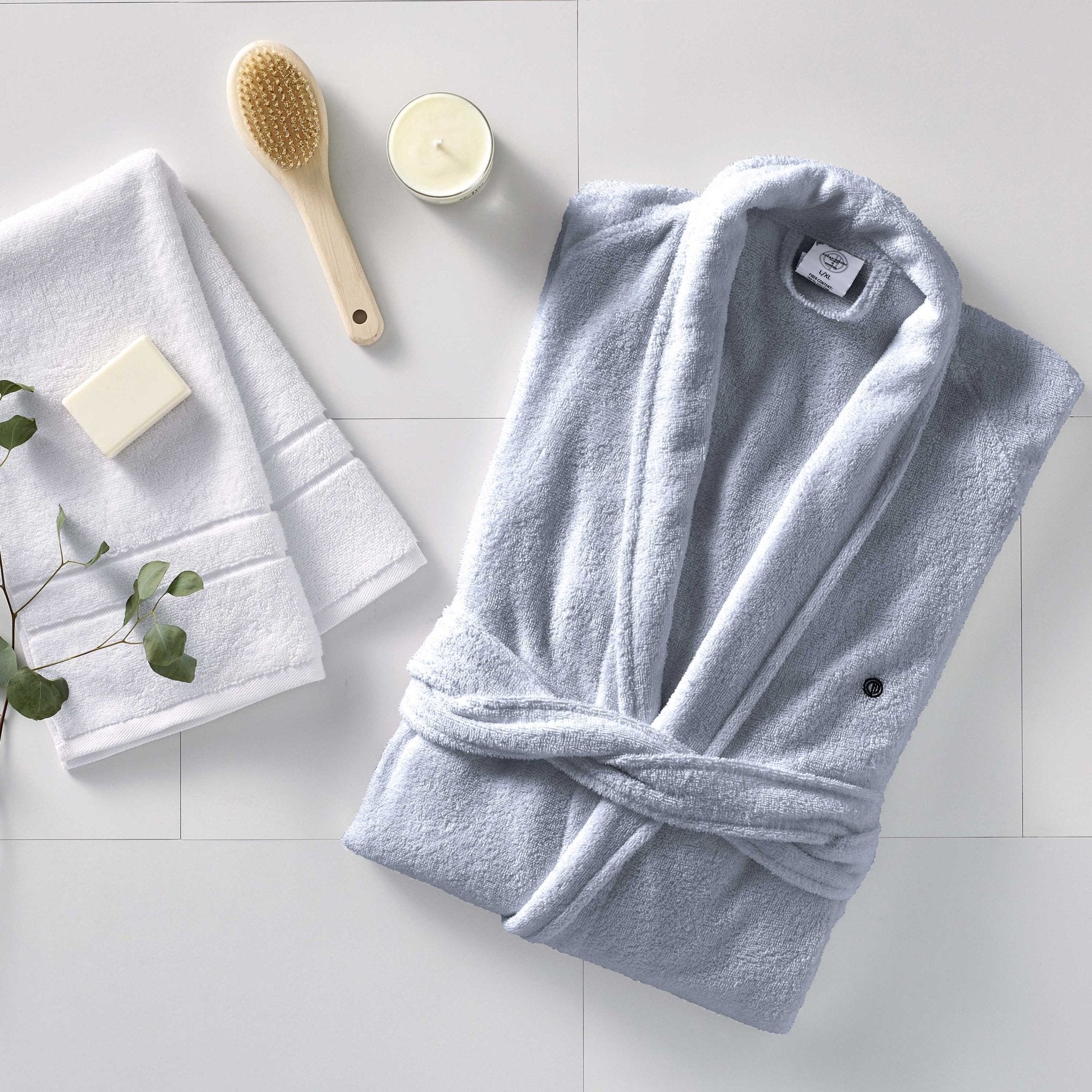 Clean Design Home Low Lint Terry Super Soft 100% Cotton Bath Robe