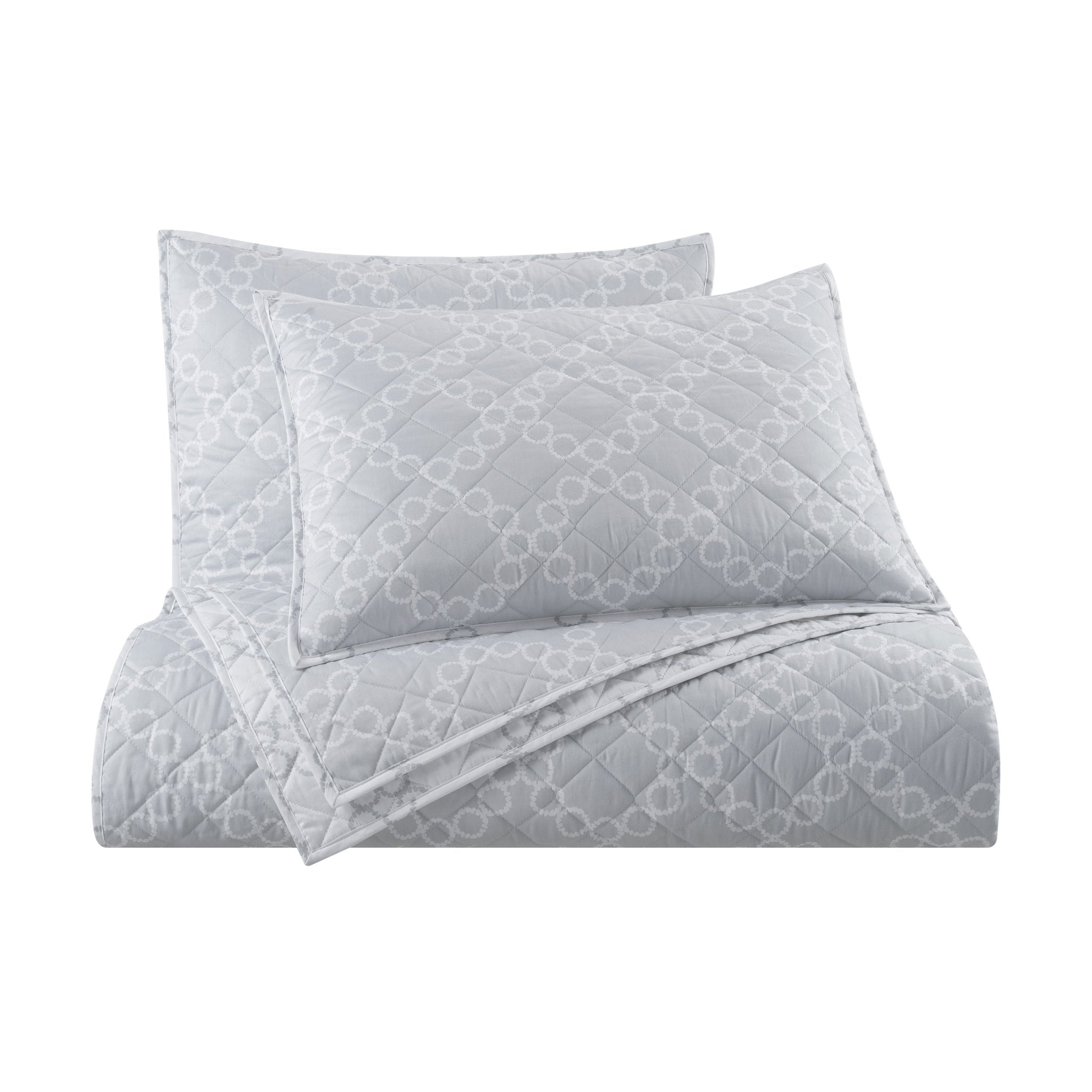 Clean Design Home Palais 100% Cotton Fog Quilt Set