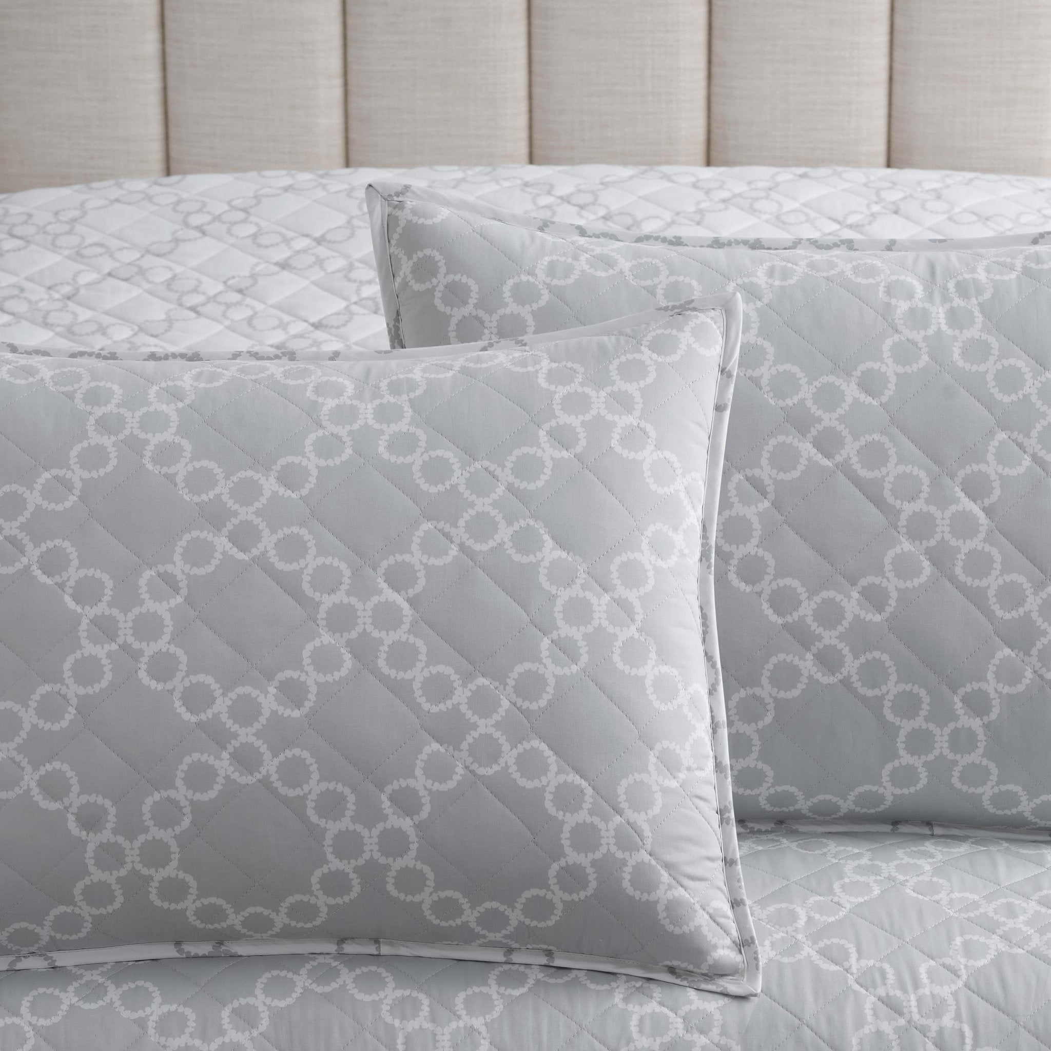 Clean Design Home Palais 100% Cotton Fog Quilt Set