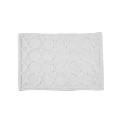 A white rectangular bath rug, shown on a plain white background.