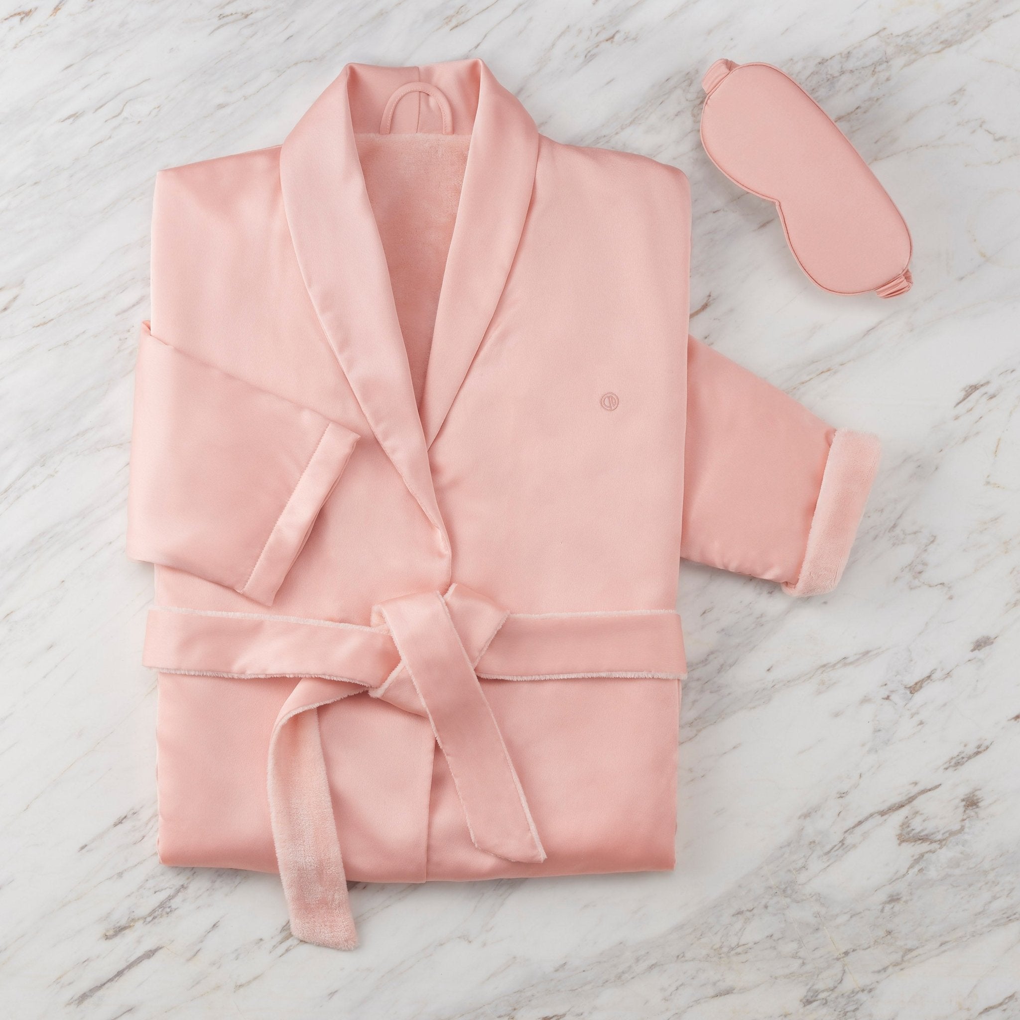 Clean Design Home Soft Satin Robe and Eyemask Gift Set