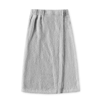 Gray shower wrap on a white background