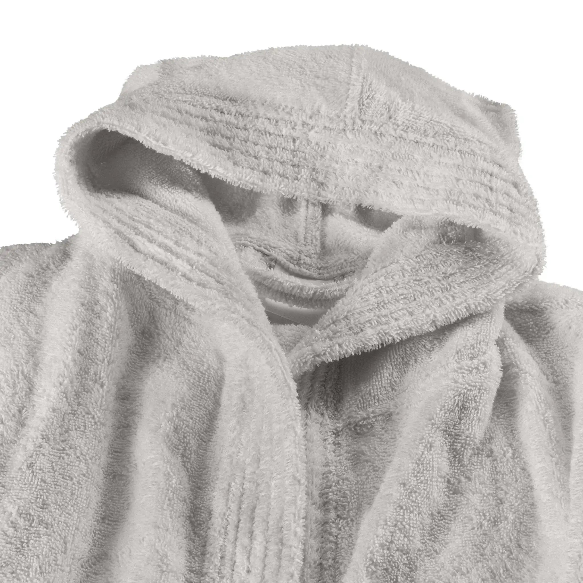 Gray hooded robe on a white background