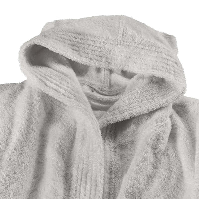 Gray hooded robe on a white background