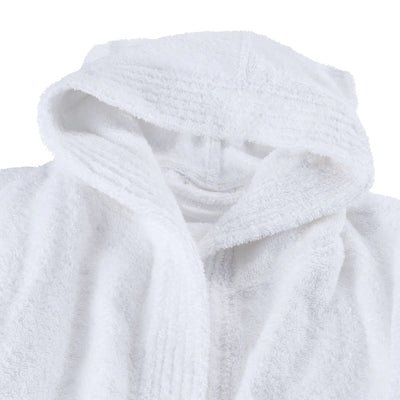 White hooded robe on a white background