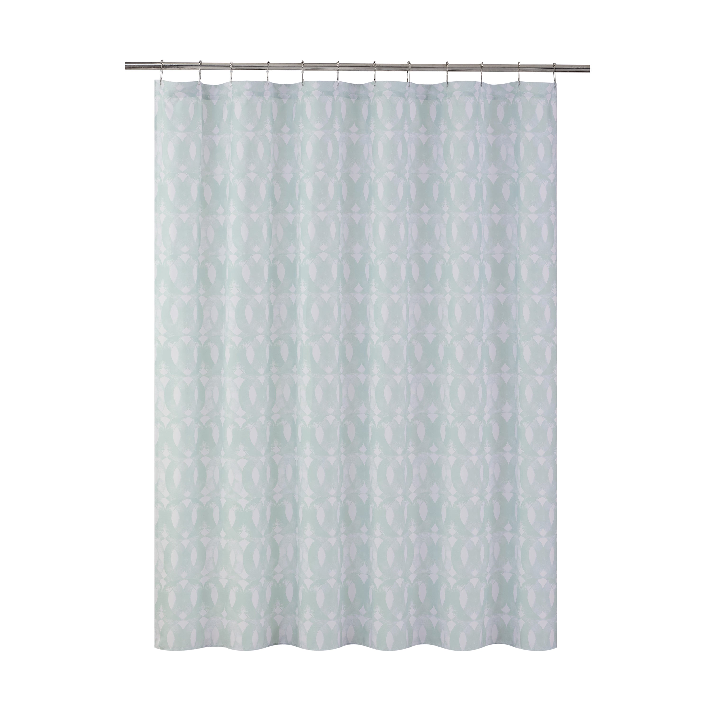 Martex Arcadia Gemma 72x72 Herringbone Weave Reversible Sage Shower Curtain