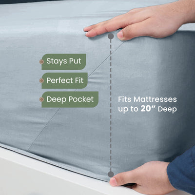 EcoPure Comfort Wash Soft 100% Cotton Collection Sheet Set