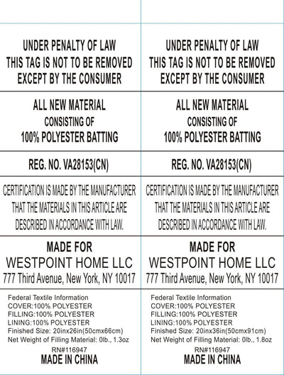 Text labels on a white background with legal and product information.