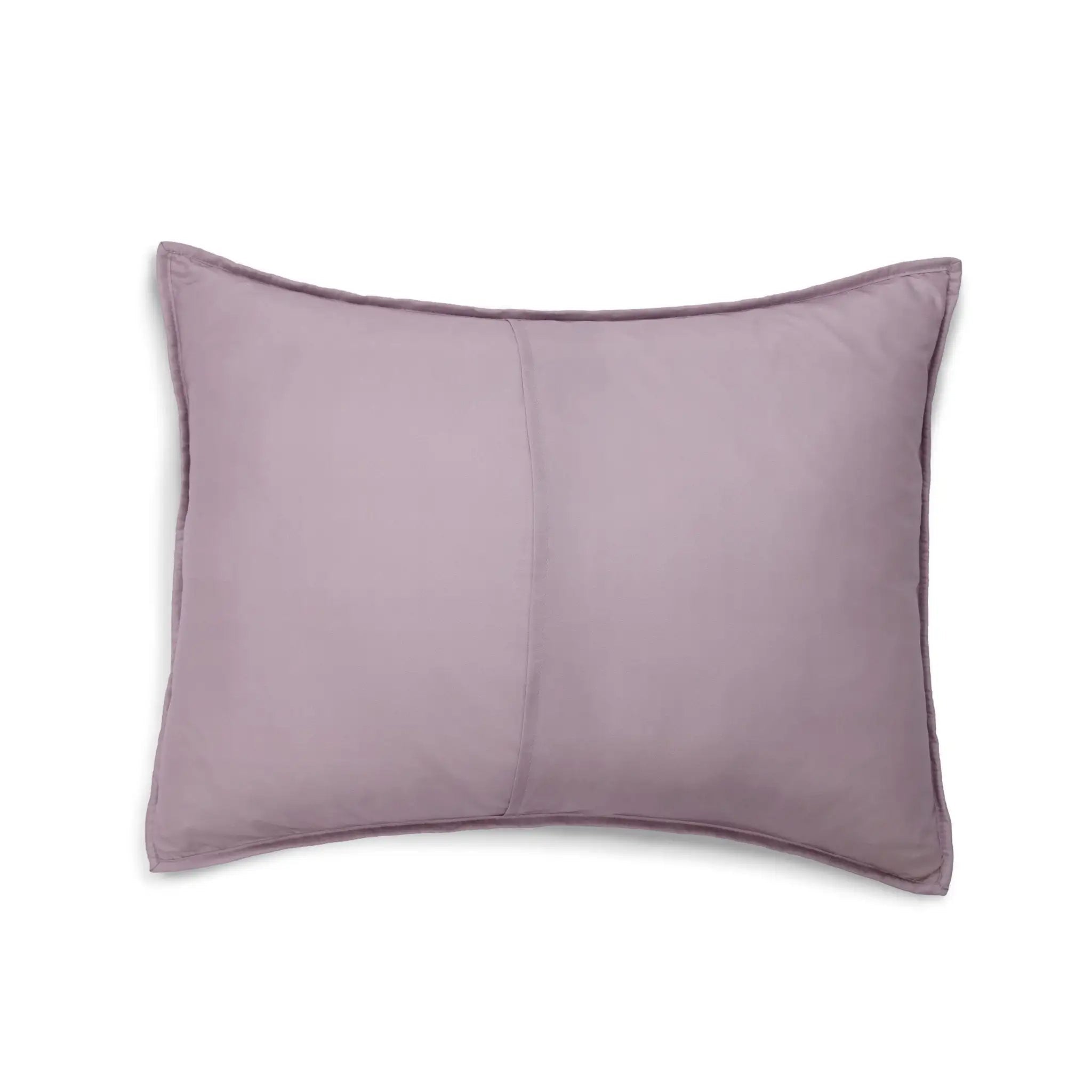 Purple pillow reverse side on a white background