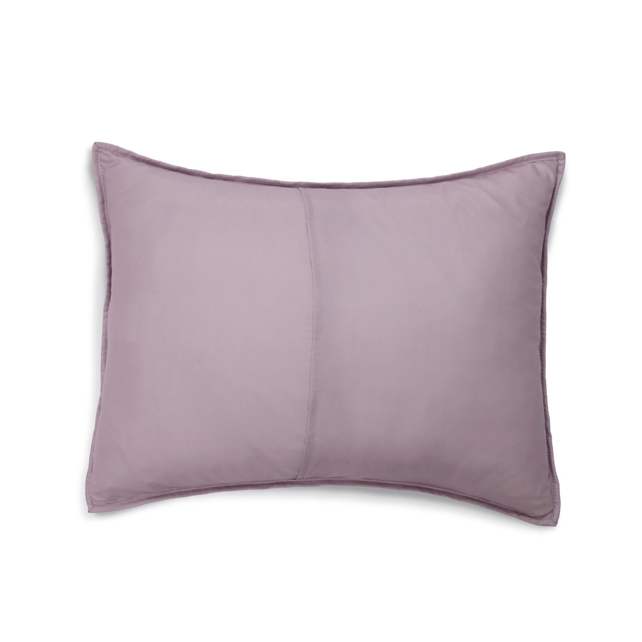 Back view of purple pillow on a white background