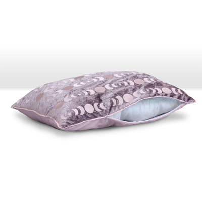 Lemon Tree Moon Phases Purple/Pink Velvet Crinkle Decorative Pillow