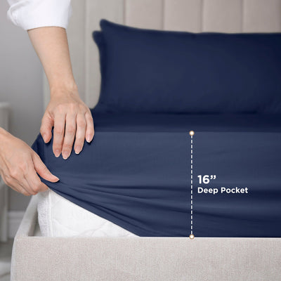 Martex 100% Luxury Supima Cotton 700 Thread Count Solid Sheet Set
